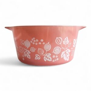 Vintage Pyrex Pink Gooseberry Casserole Dish 473